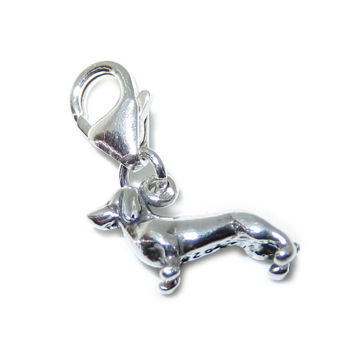 Daschund cane argento sterling