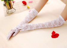 Guanti Medio Bianchi IN Pizzo