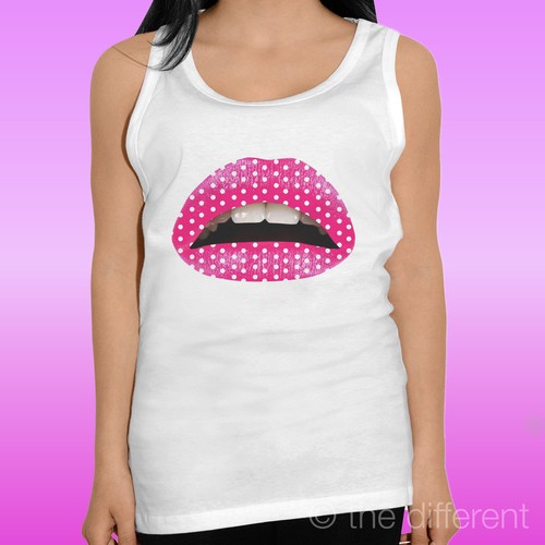 Canotta shirt donna bocca - t-shirt,