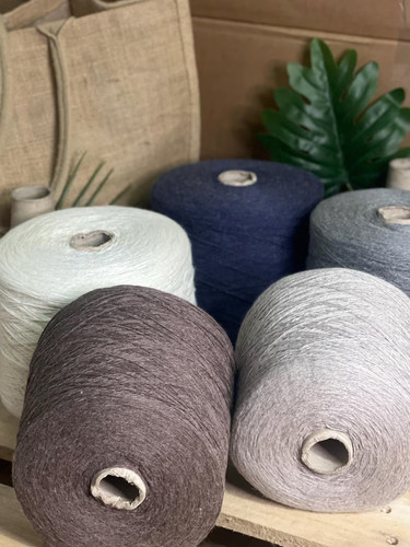 Angora merino wool cone yarn - angora,