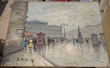 Dipinto Ad Olio Su Tavola Antico .MIGLIARDI