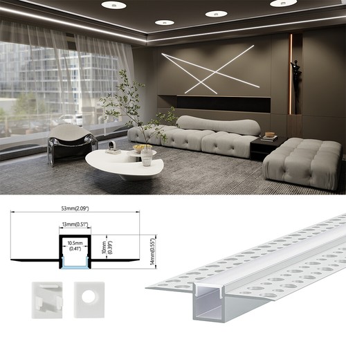 Profilo led alluminio con - profilo, in