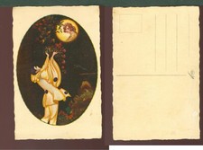 BR1671 CARTOLINA PIERROT CANTA