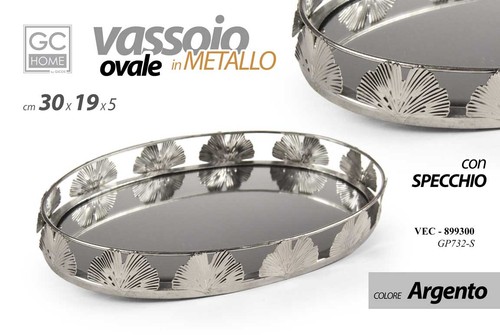Vassoio metallo ovale fondo - vassoio,
