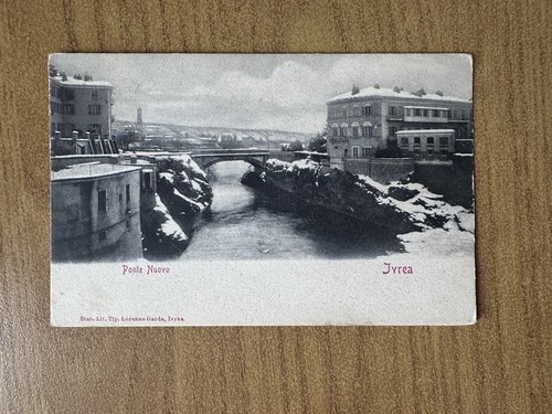 Cartolina ivrea ponte nuovo - ponte,
