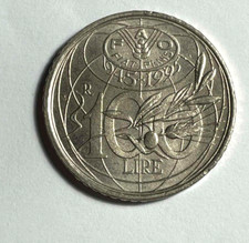 Moneta coin 100 lire - Italia -Repubblica Italiana 1945 1995 - Fiat Panis Italia
