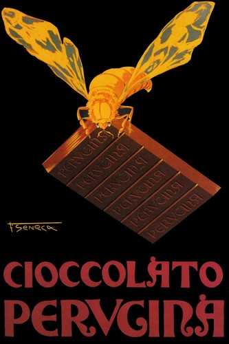Poster ape miele cioccolato - ape,
