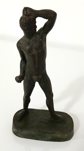 Antica statuetta bronzo - statuetta, atleta
