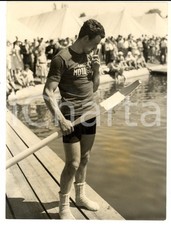 1959 HENLEY ROYAL REGATTA Romano SGHEIZ della MOTO GUZZI *Foto 16x20 cm