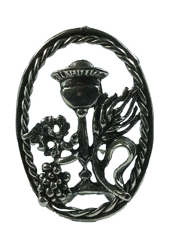 Icona calice spiga uva argento - icona,