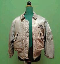 ALPHA INDUSTRIES Heritage GWU-45 Bomber Jacket Caius Grigio Unisex Size L 1