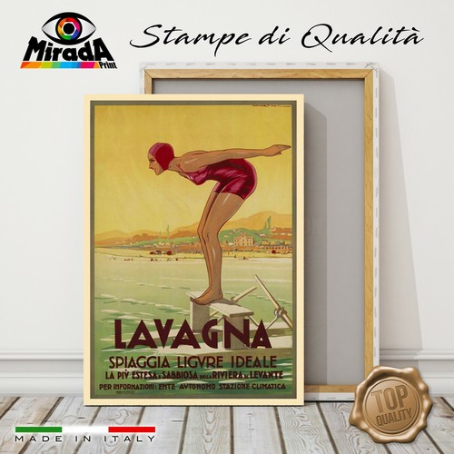 Quadro vintage lavagna riviera - quadro,