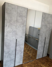 ‎Armadio grigio + specchio - 6 ante