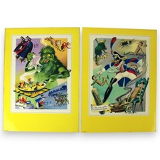 2x Stampe Vintage da incorniciare Quadretti Pinocchio Collana Arredo Serie N.1