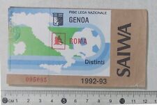 75488 214/tt BIGLIETTO Stadio - GENOA vs ROMA - 1992/93