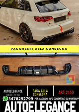 ⭐2150 DIFFUSORE ADATTO PER AUDI A3 8V 2012-2016 SLINE S3 NERO LUCIDO 2+2⭐