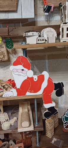 Babbo natale vintage legno - babbo,