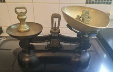 VINTAGE BLACK CAST IRON SCALES