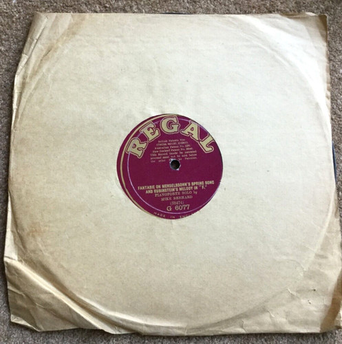 Record shellac pianoforte - shellac,