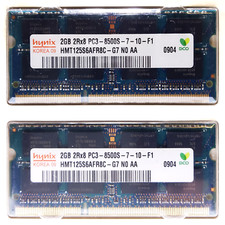 Kit RAM 4GB (2x2GB) SODIMM DDR3 1066MHz PC3-8500S CAS 7 Hynix HMT125S6AFR8C