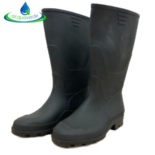 STIVALI DA LAVORO UOMO IN GOMMA PVC IMPERMEABILI ANTISCIVOLO ANTIPIOGGIA NERO