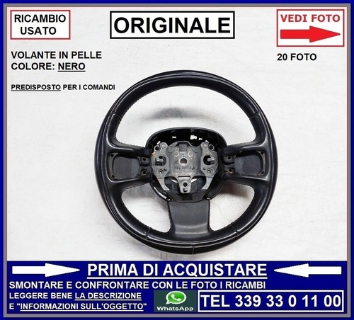 Volante sterzo pelle nero - sterzo,