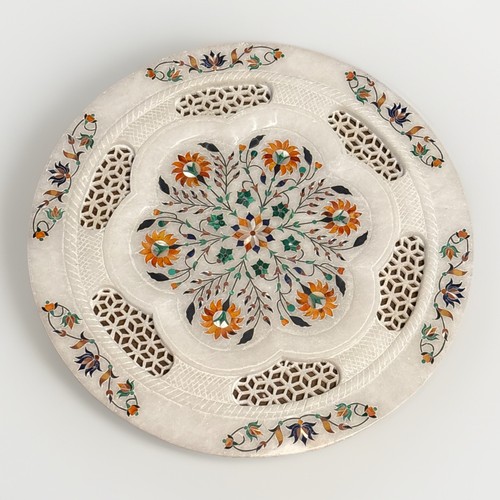 Piatto intarsiato marmo - in, 11"