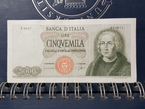 Banconota 5000 lire colombo - banconota,