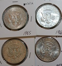 USA LOTTO 4 MONETE DA 1/2 DOLLARO  ARGENTO ANNI DIVERSI LEGGI