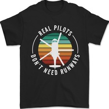 Elicottero Piloti Don'T Bisogno Runways Divertente T-Shirt 100% IN Cotone
