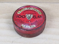 SCATOLA DI LATTA VUOTA INNESCHI PER CARTUCCE ROSSE DA CACCIA GIULIO FIOCCHI