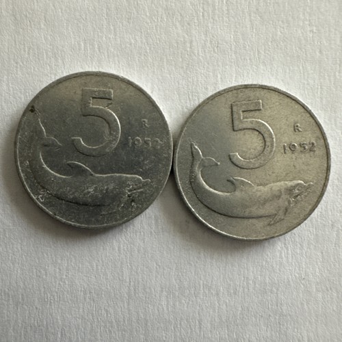 Lotto monete lire - 5, delfino