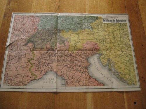 Vecchia mappa alta italia - mappa,