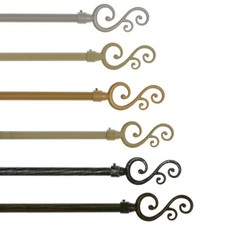 Bastone per tenda in ferro estendibile da 120 a 210 cm - Elegance N238