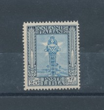 1924-29 LIBIA, quadro 25 centesimi azzurro e celeste, ottima centratura, 