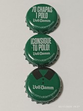 3 Chapas de cerveza ESTRELLA DAMM Crown Cap Bottle cap. Beer. Birra, biere.