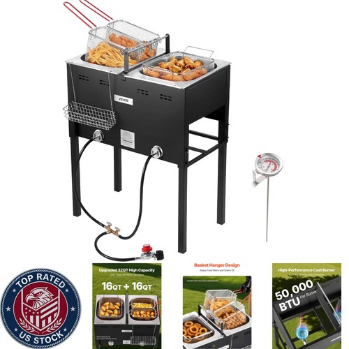 Friggitrice propano doppio - friggitrice,