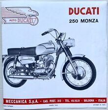 F018 OPUSCOLO PUBBLICITARIO MOTO DUCATI 250 MONZA CON CARATTERISTICHE TECNICHE