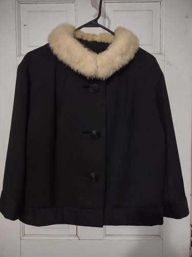 Giacca lana nera vintage - , beige