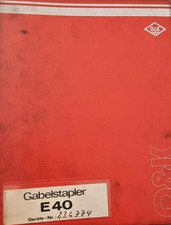Istruzioni O&K + lista ricambi - carrello elevatore elettrico - E40 - originale