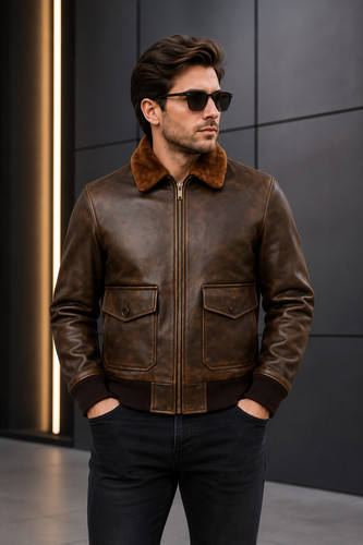 Giubbotto bomber uomo pelle - giubbotto,