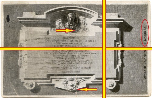 1912 macerata lapide a - macerata,