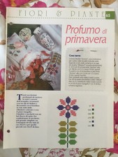 Schema punto croce Ricamo Fiori e piante Sacchetti profumati primavera