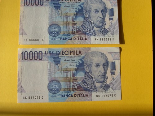 Lotto banconote 10000 lire - banconote,