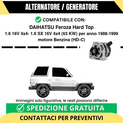 Alternatore daihatsu feroza - daihatsu,