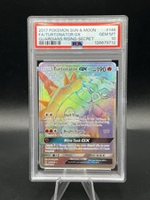 2017 PSA 10 Turtonator GX FA Full Art Secret Raro Arcobaleno 148/145 Pokemon TCG GR