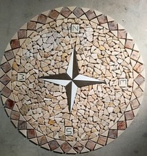 "ANTICA ROMA" ROSONE MOSAICO ANTICATO interni - esterni diam. 90 cm COD. RUDLXX