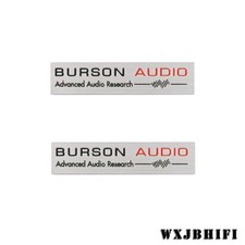 Distintivo logo Burson Audio personalizzato in alluminio 40 mm (1,57") X 8,6 mm (0,34") argento