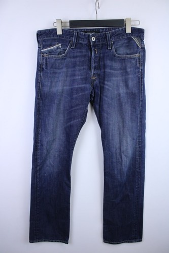Replay denim blue solid cotton - blue,