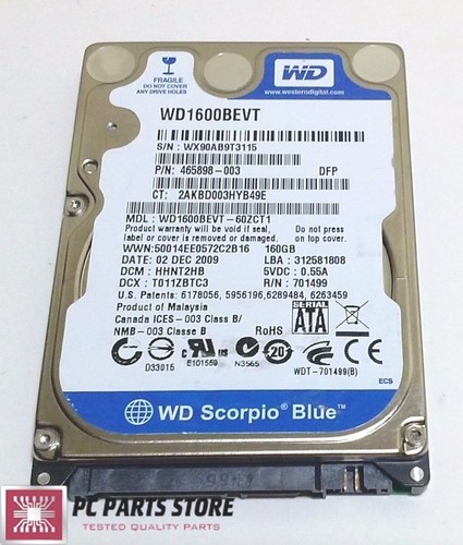 Western digital 160 - gb, 2,5